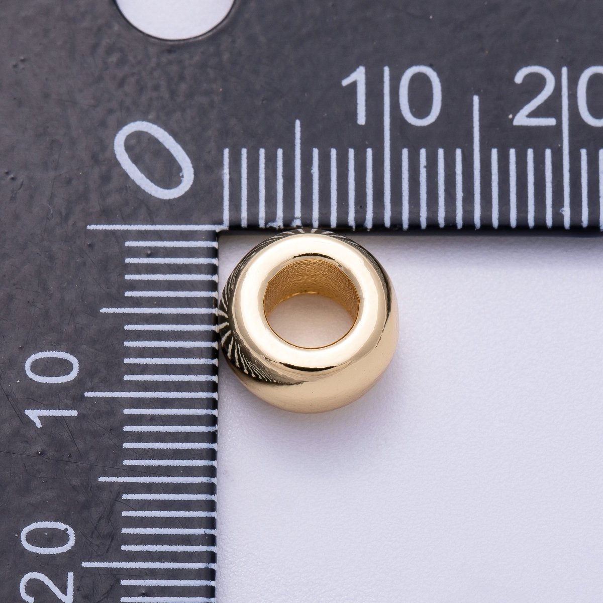 16K Gold Filled 10mm Chubby Round Thick Spacer Rondelle in Gold &amp; Silver | Beads-00239 Beads-00240