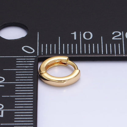 16K Gold Filled 10mm Minimalist Cartilage Huggie Earrings in Gold &amp; Silver | AD-1090 AD-1091