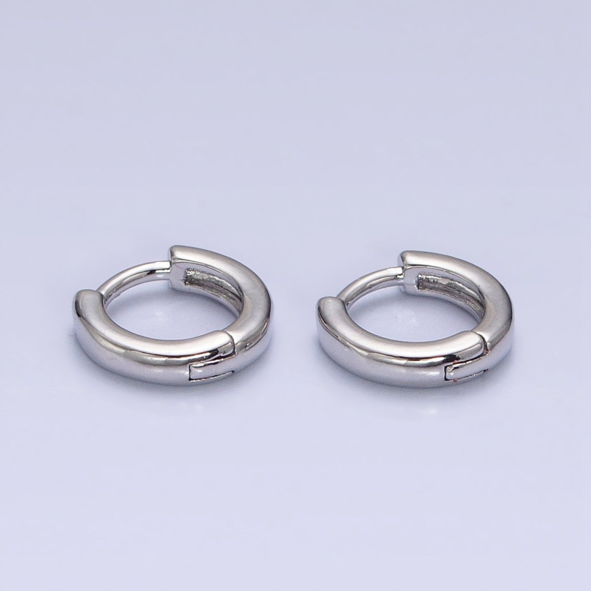 16K Gold Filled 10mm Minimalist Cartilage Huggie Earrings in Gold &amp; Silver | AD-1090 AD-1091