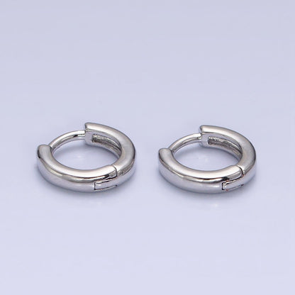 16K Gold Filled 10mm Minimalist Cartilage Huggie Earrings in Gold &amp; Silver | AD-1090 AD-1091