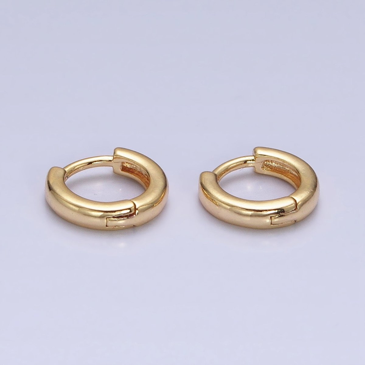 16K Gold Filled 10mm Minimalist Cartilage Huggie Earrings in Gold &amp; Silver | AD-1090 AD-1091