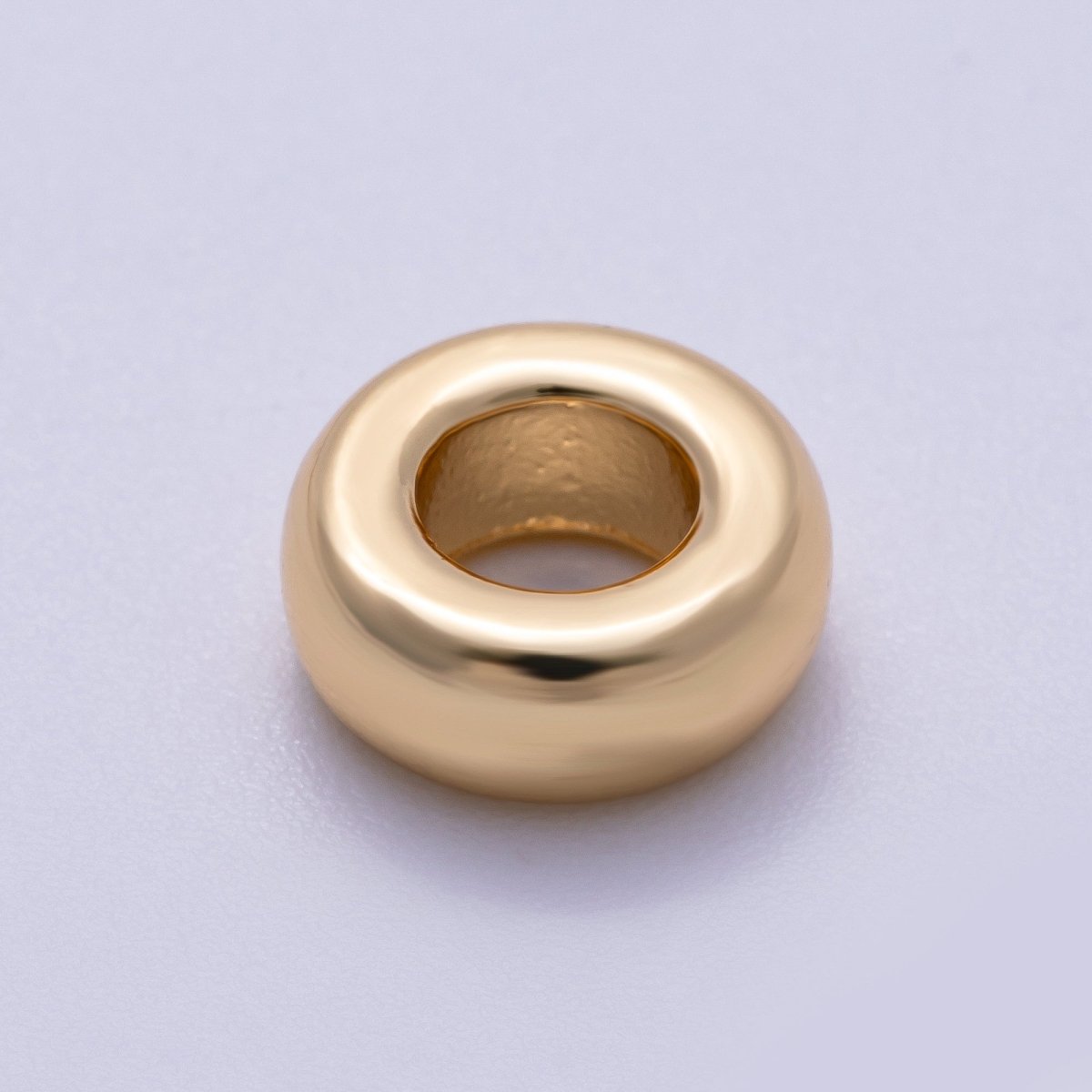 16K Gold Filled 10mm Minimalist Round Geometric Spacer Rondelle in Gold &amp; Silver | Beads-00237 Beads-00238