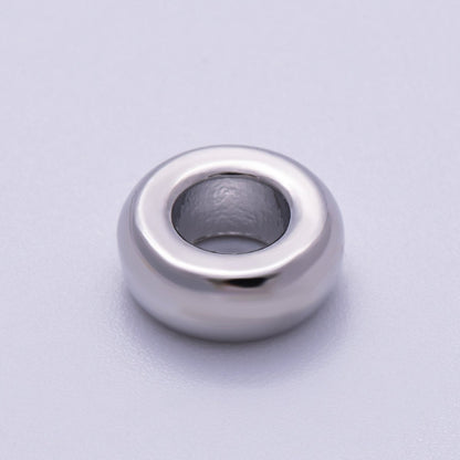 16K Gold Filled 10mm Minimalist Round Geometric Spacer Rondelle in Gold &amp; Silver | Beads-00237 Beads-00238
