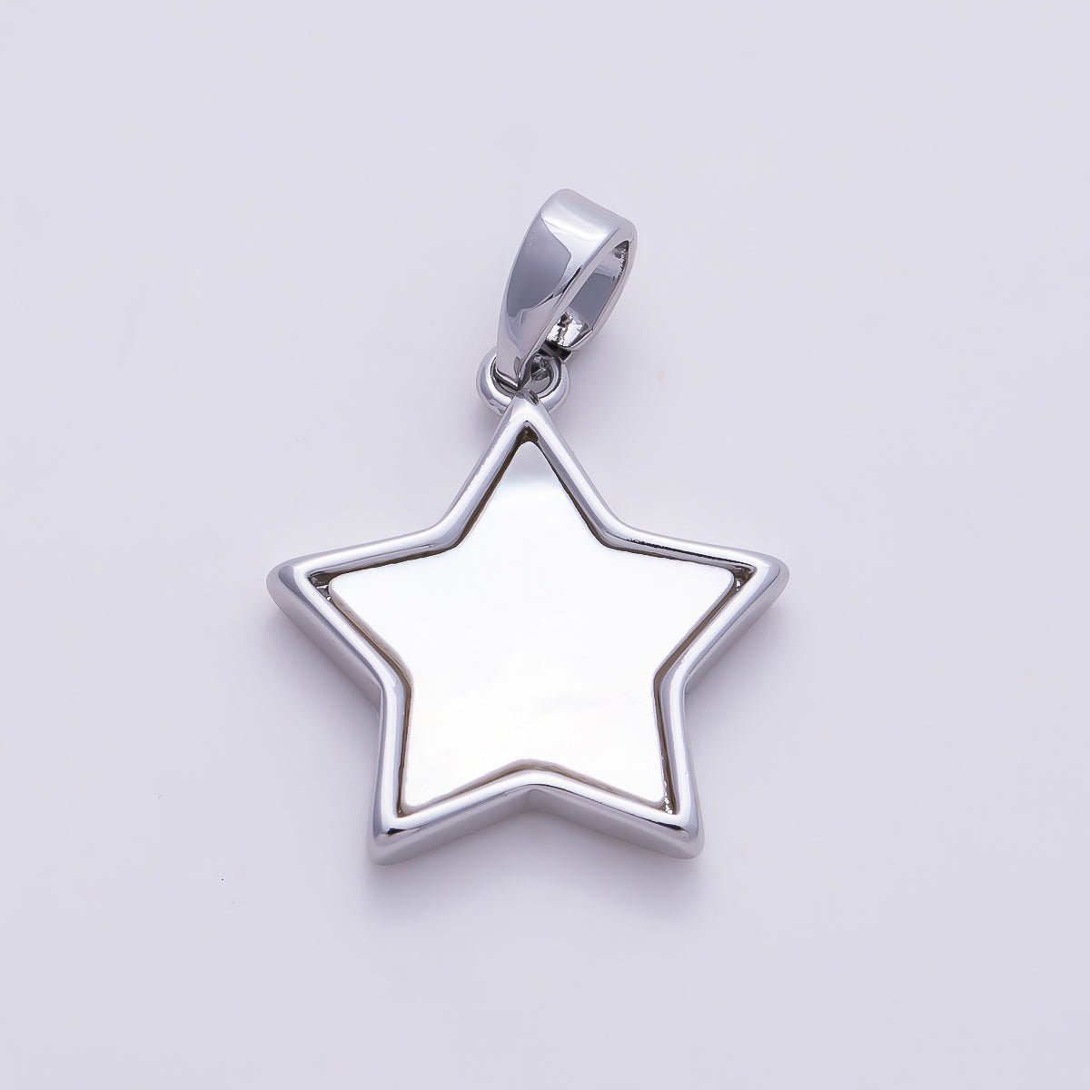 16K Gold Filled 10mm Shell Pearl Celestial Star Charm in Gold &amp; Silver | Charms-01514 Charms-01515