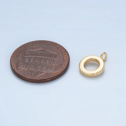 16K Gold Filled 11mm Minimalist Thin Rhondelle Open Loop Findings in Gold &amp; Silver | Z856