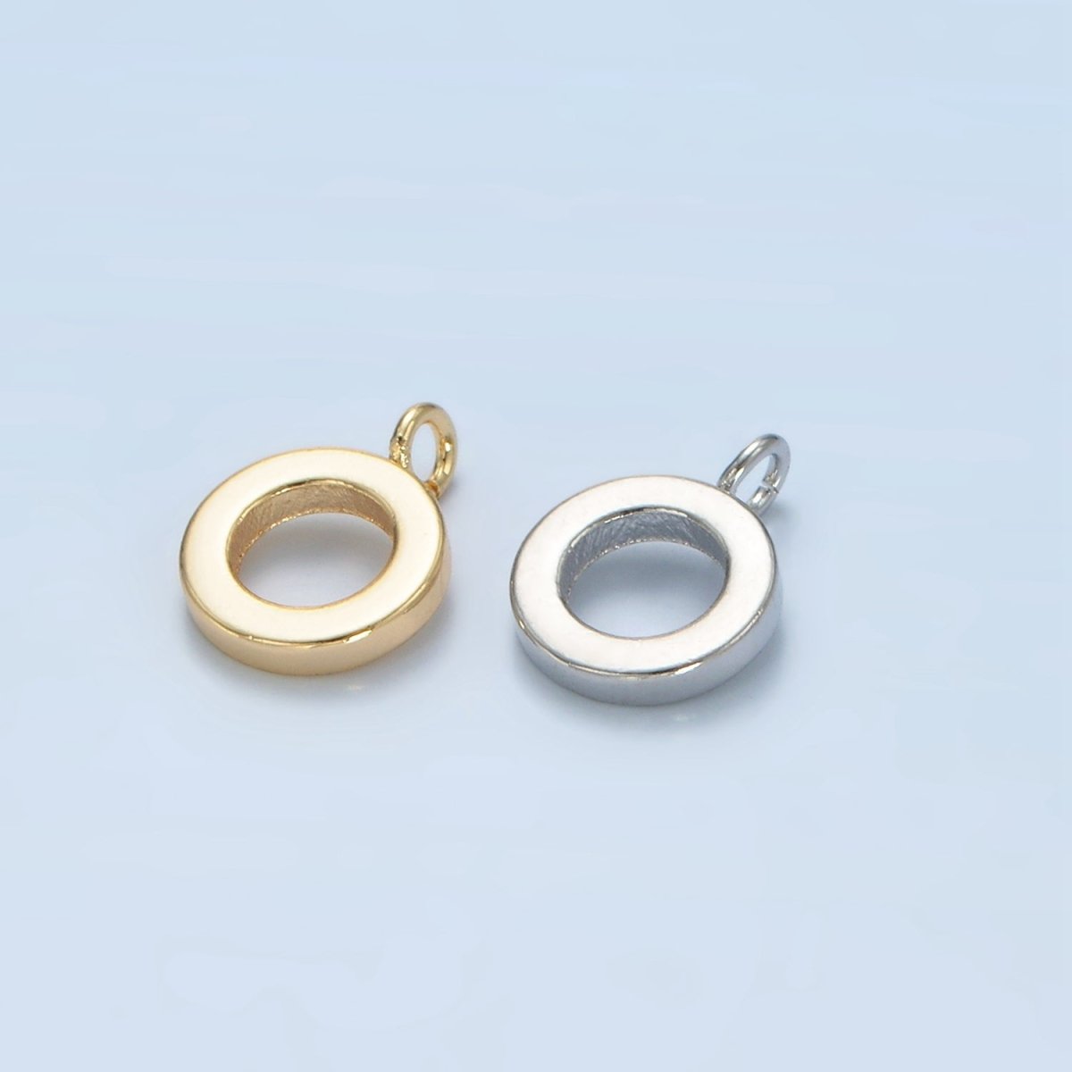 16K Gold Filled 11mm Minimalist Thin Rhondelle Open Loop Findings in Gold &amp; Silver | Z856