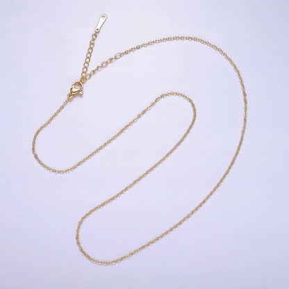 16K Gold Filled 1.2mm Dainty Cable 18 Inch Layering Chain Necklace | WA-1938 Clearance Pricing