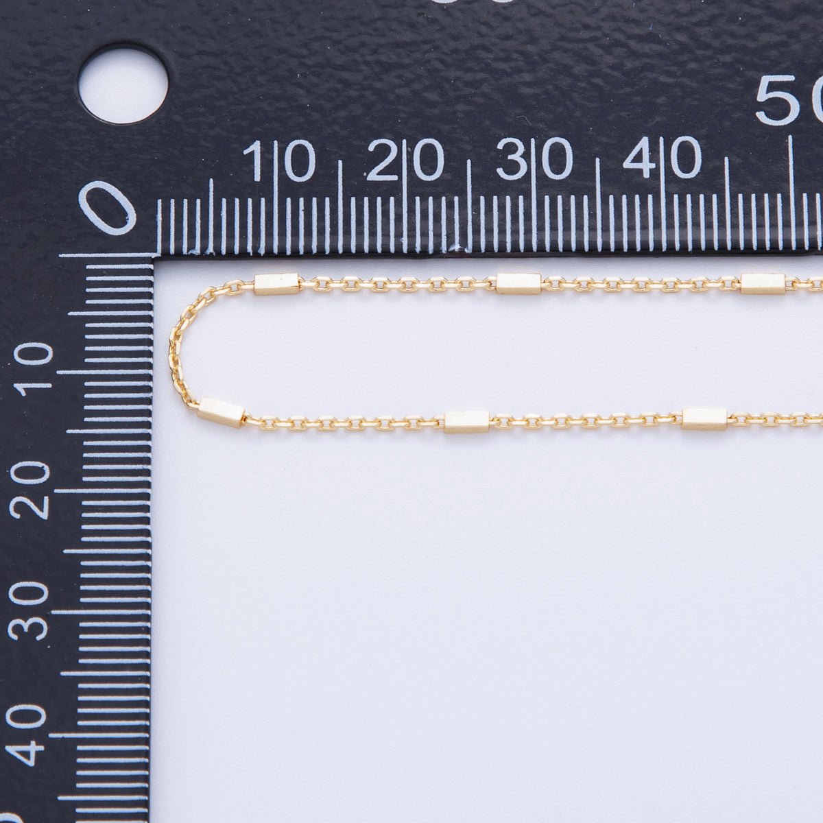 16K Gold Filled 1.2mm Rectangular Satellite Cable Unfinished Chain by Yard | Roll-1571