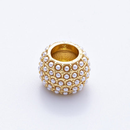 16K Gold Filled 12mm Wide Micro Paved CZ Birthstone Spacer Set | Beads-00039 - Beads-00050