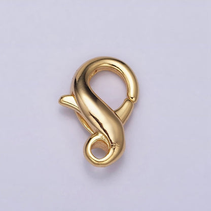 16K Gold Filled 13.5mm Double Infinity Lobster Clasps Jewelry Closure Supply | Z-395
