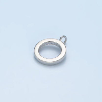 16K Gold Filled 13mm Minimalist Thin Rhondelle Open Loop Findings in Gold &amp; Silver | Z-00858