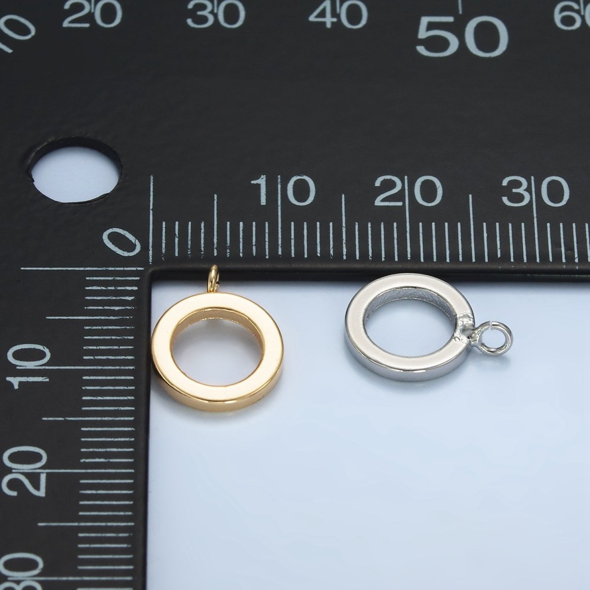16K Gold Filled 13mm Minimalist Thin Rhondelle Open Loop Findings in Gold &amp; Silver | Z-00858