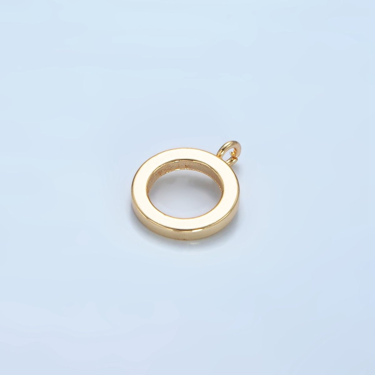 16K Gold Filled 13mm Minimalist Thin Rhondelle Open Loop Findings in Gold &amp; Silver | Z-00858