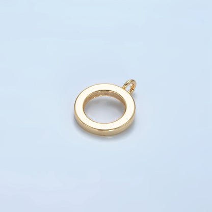 16K Gold Filled 13mm Minimalist Thin Rhondelle Open Loop Findings in Gold &amp; Silver | Z-00858