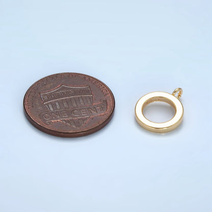 16K Gold Filled 13mm Minimalist Thin Rhondelle Open Loop Findings in Gold &amp; Silver | Z-00858