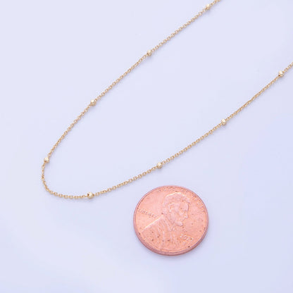 16K Gold Filled 1.4mm Minimalist Multifaceted Satellite Cable Unfinished Chain by Yard | Roll-01577