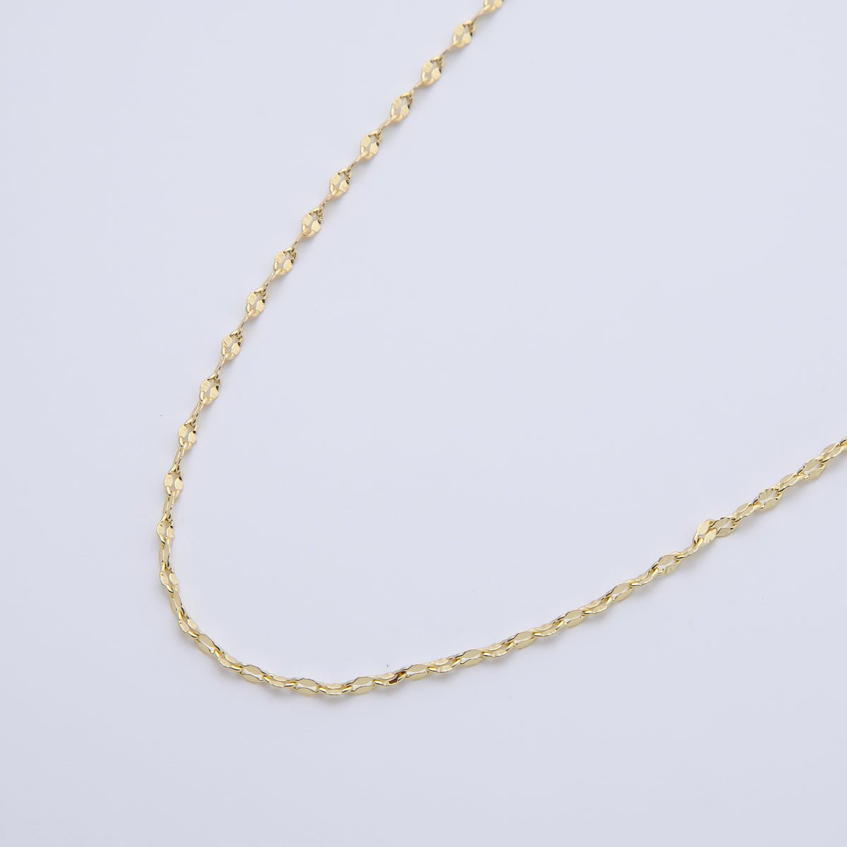 16K Gold Filled 1.4mm Minimalist Oval Link Chain 18 Inch Necklace | WA-04384