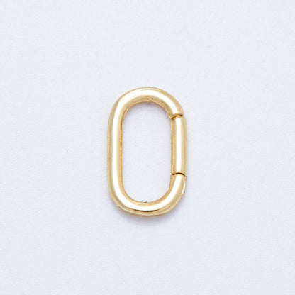 16K Gold Filled 14mm x 8mm Pull Oblong Gate Closure Finding | Findings-00044