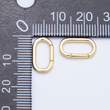 16K Gold Filled 14mm x 8mm Pull Oblong Gate Closure Finding | Findings-00044