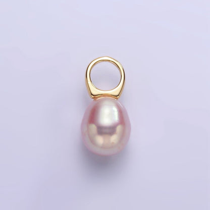 16K Gold Filled 15mm - 20mm Pink Freshwater Pearl Drop Pendant | P1887