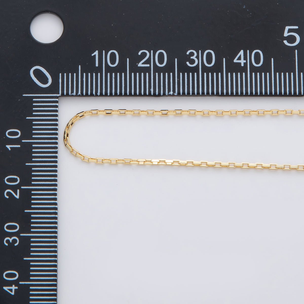 16K Gold Filled 1.5mm Mini Box Paperclip Link Unfinished Chain by Yard | Roll-1561