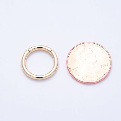 16K Gold Filled 15mm Minimalist Circle Round Pull Gate Findings | Findings-00418