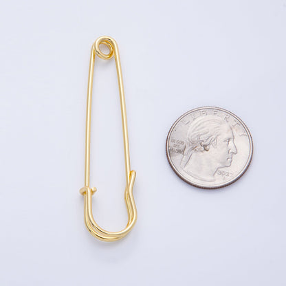 16K Gold Filled 15mm Minimalist Safety Pin Findings | Findings-00057