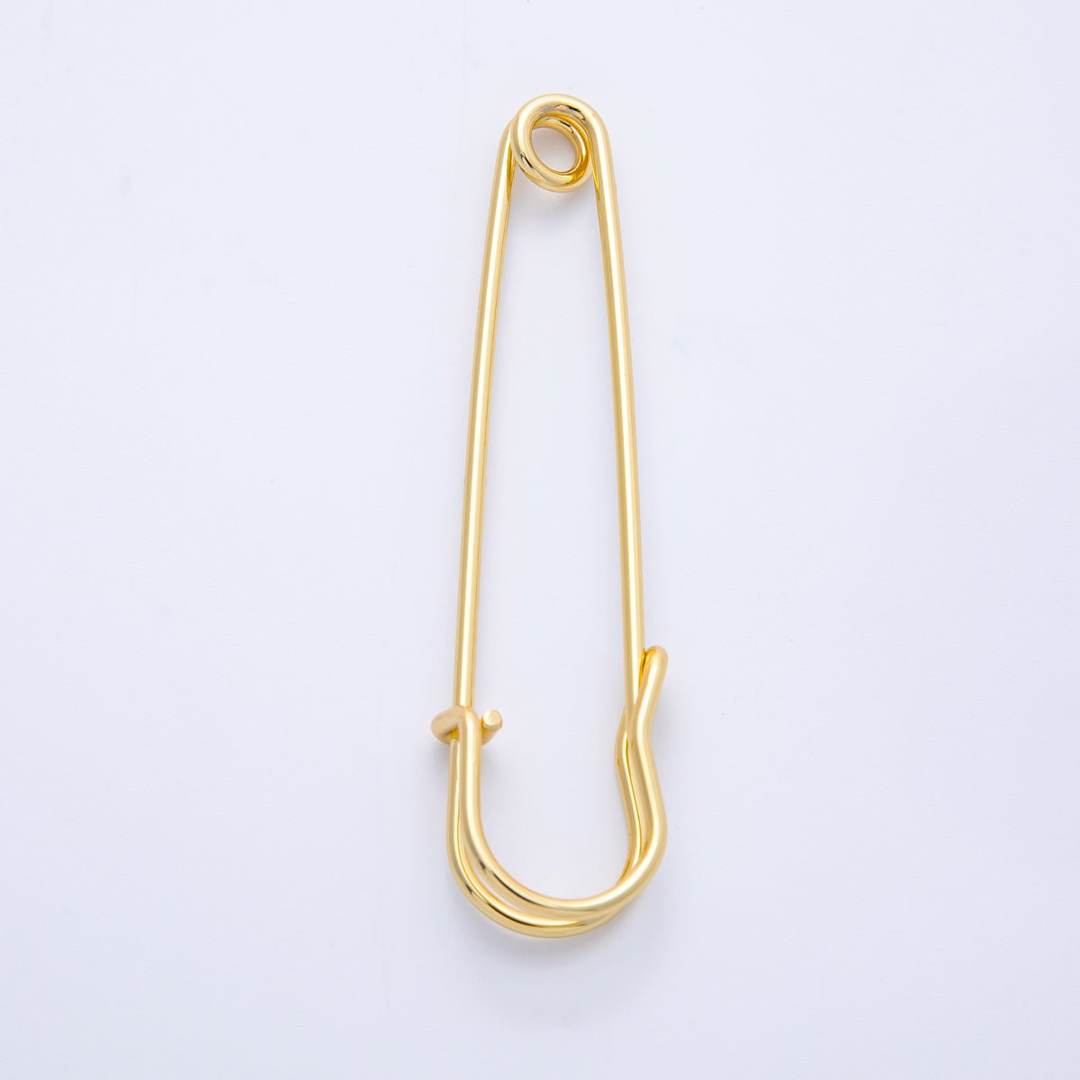 16K Gold Filled 15mm Minimalist Safety Pin Findings | Findings-00057