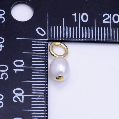 16K Gold Filled 15mm White Freshwater Pearl Drop Pendant | P1756