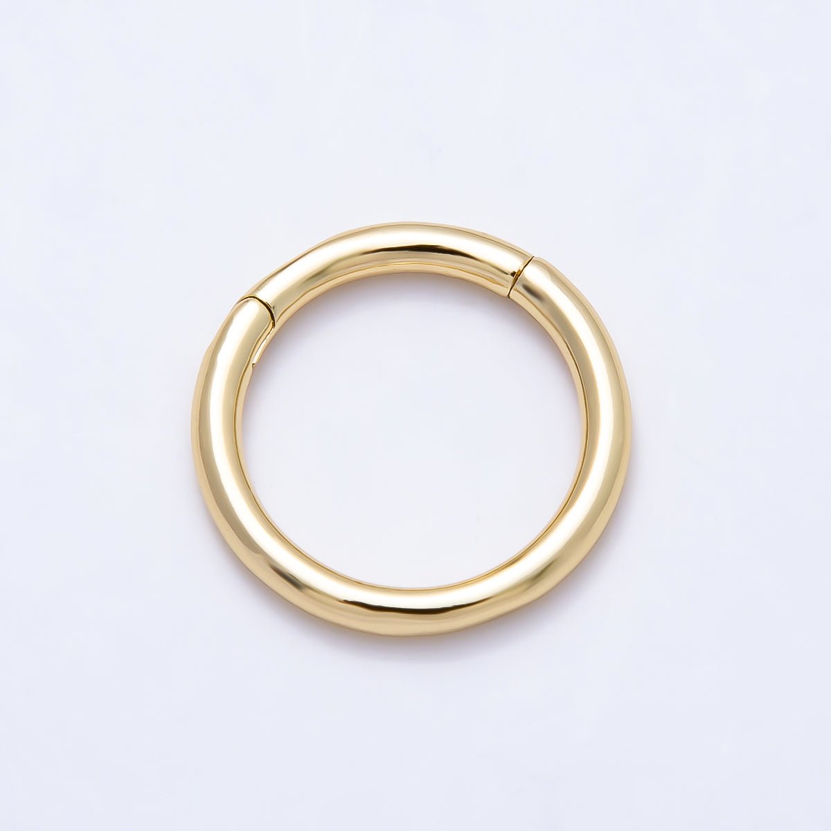 16K Gold Filled 17.7mm Minimalist Circle Round Pull Gate Findings | Findings-00419