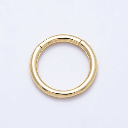 16K Gold Filled 17.7mm Minimalist Circle Round Pull Gate Findings | Findings-00419