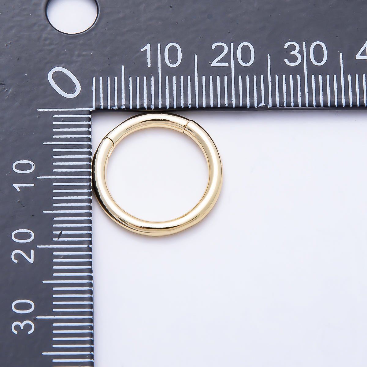 16K Gold Filled 17.7mm Minimalist Circle Round Pull Gate Findings | Findings-00419