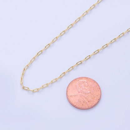 16K Gold Filled 1.7mm Minimalist Paperclip Unfinished Chain by Yard | Roll-1578