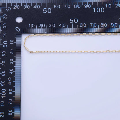 16K Gold Filled 1.7mm Minimalist Paperclip Unfinished Chain by Yard | Roll-1578