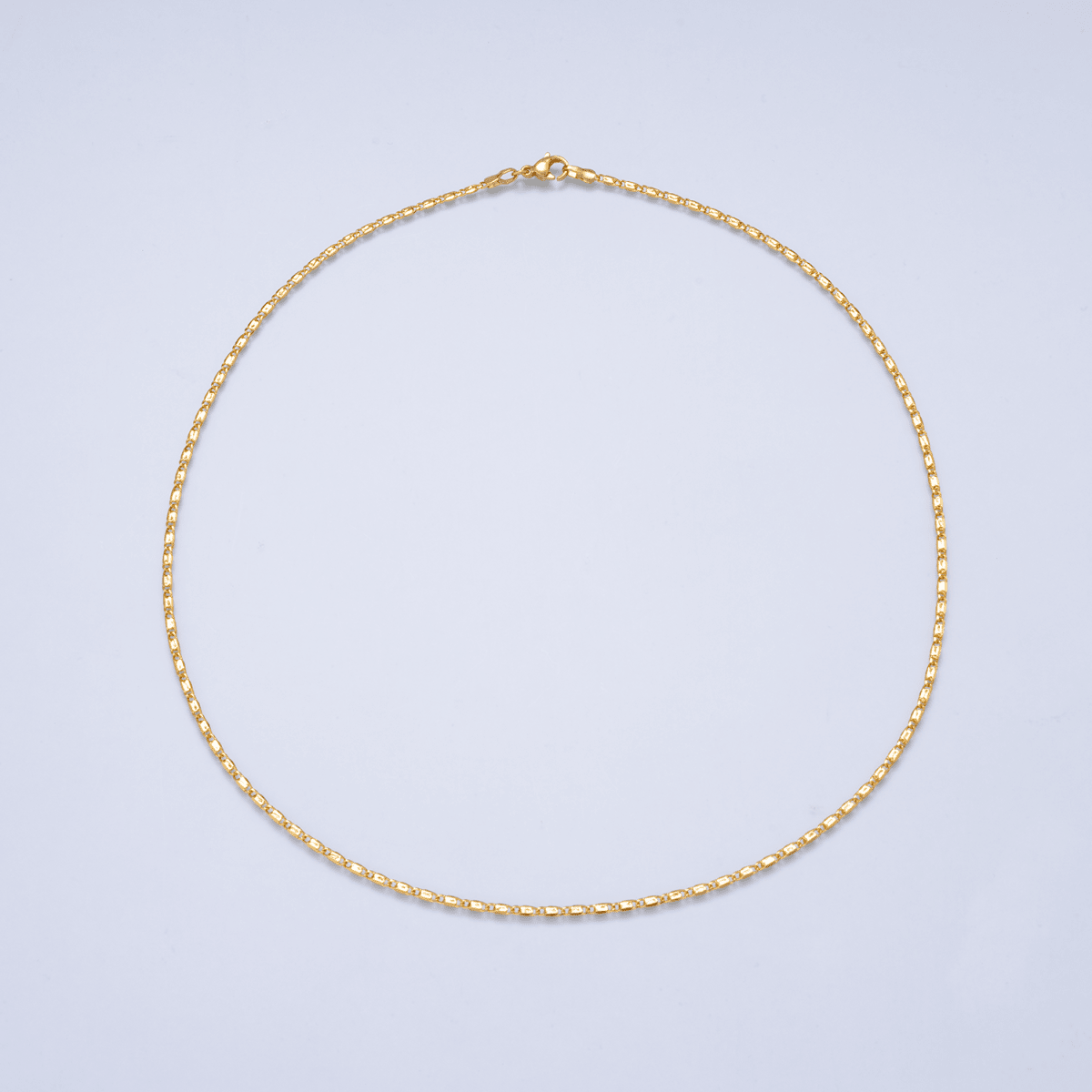 16K Gold Filled 1.8mm Minimalist Mariner Link Chain 18 Inch Necklace | WA-02971