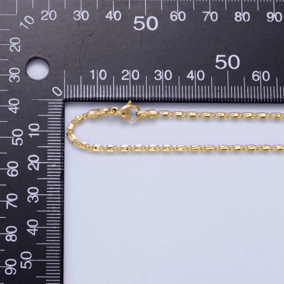 16K Gold Filled 1.8mm Minimalist Mariner Link Chain 18 Inch Necklace | WA-02971
