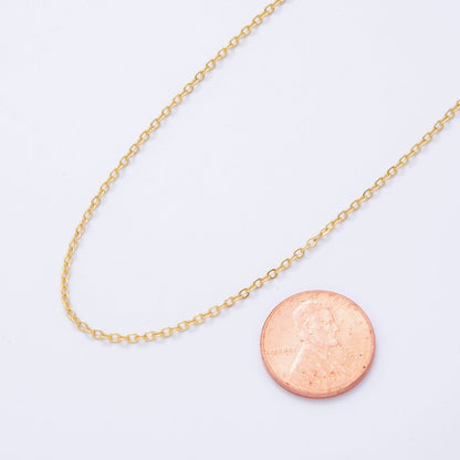 16K Gold Filled 1mm Minimalist Cable Unfinished Chain by Yard | Roll-0023