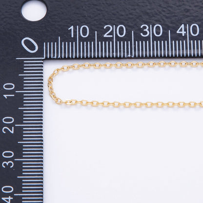 16K Gold Filled 1mm Minimalist Cable Unfinished Chain by Yard | Roll-0023