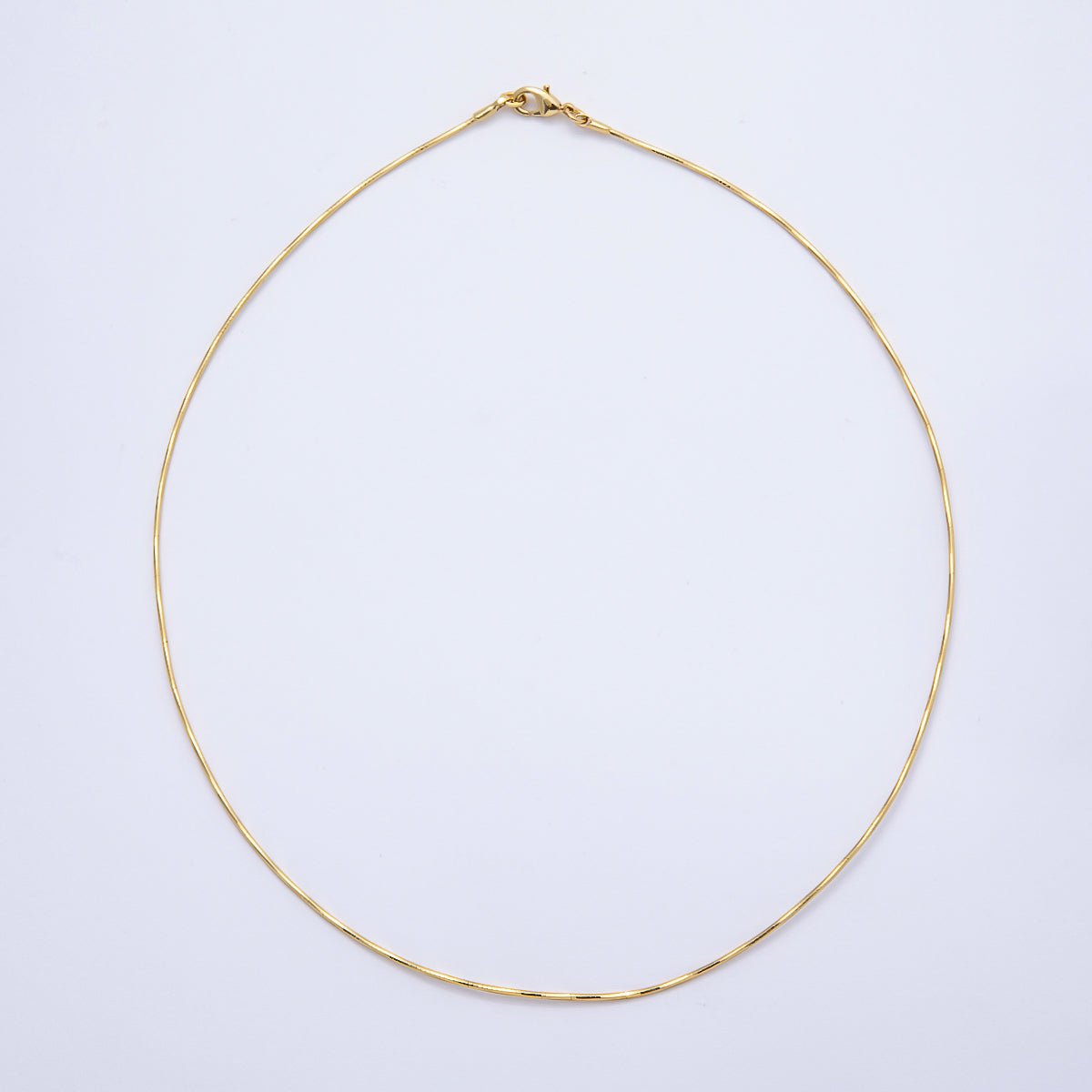 16K Gold Filled 1mm Twist Snake Chain 16 Inch Necklace in Gold &amp; Silver | WA-04474 WA-04475