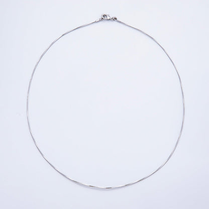 16K Gold Filled 1mm Twist Snake Chain 16 Inch Necklace in Gold &amp; Silver | WA-04474 WA-04475