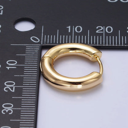 16K Gold Filled 20mm Chubby Tube Endless Hoop Earrings in Gold, Silver | AB515 AB1543