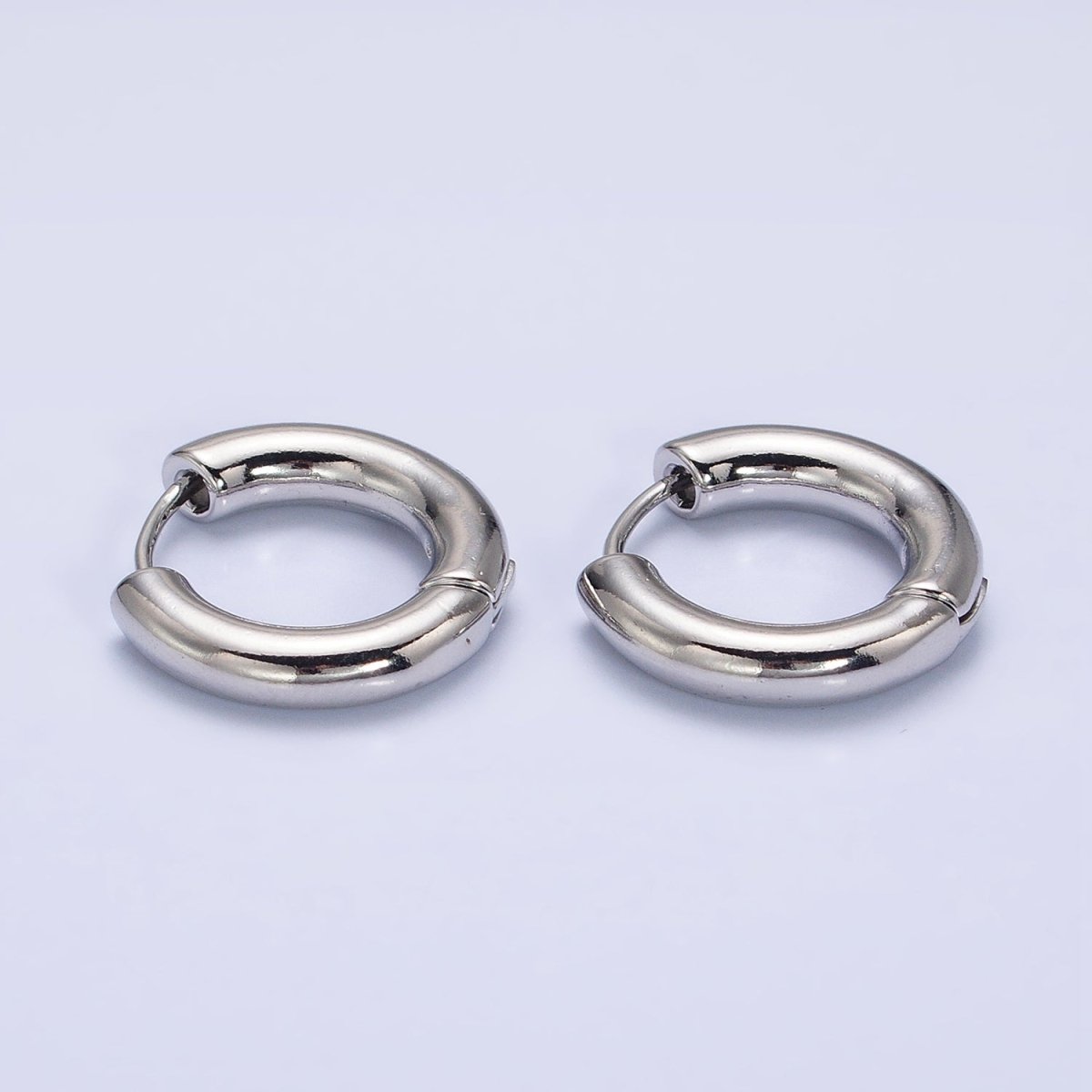 16K Gold Filled 20mm Chubby Tube Endless Hoop Earrings in Gold, Silver | AB515 AB1543