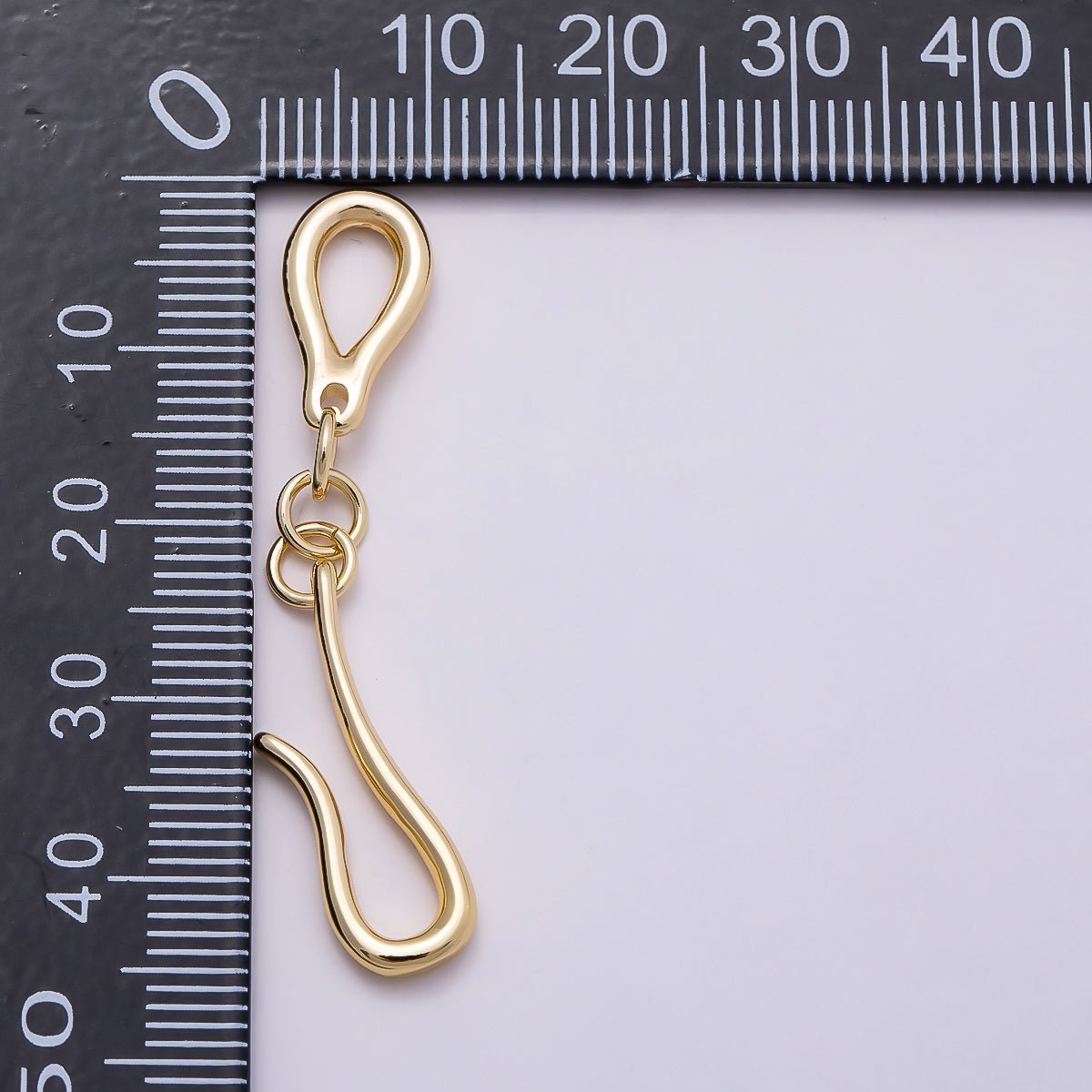 16K Gold Filled 23mm Minimalist Hook Closure Findings | Findings-00170