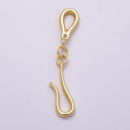 16K Gold Filled 23mm Minimalist Hook Closure Findings | Findings-00170