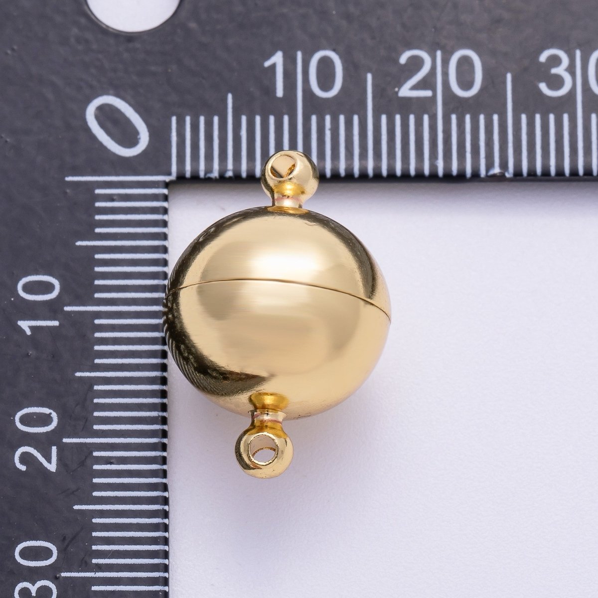 16K Gold Filled 24mm Simple Round Magnetic Closure Finding | Findings-00153