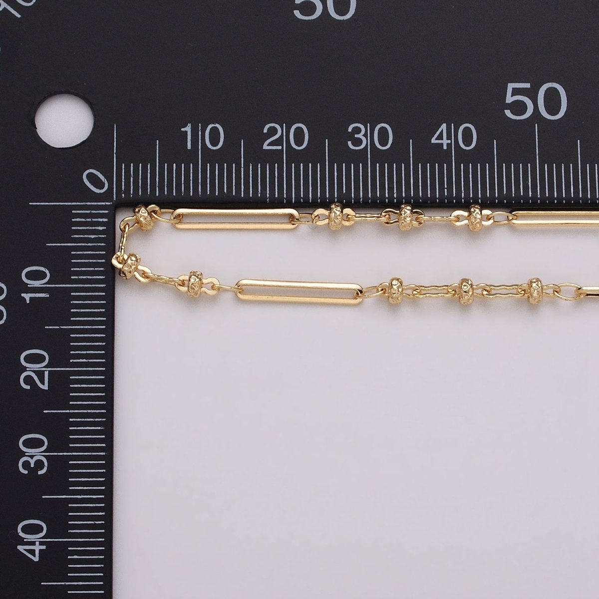 16K Gold Filled 2.5mm Designed Triple Satellite Rhondele Paperclip Link Unfinished Chain in Gold &amp; Silver | ROLL-1331 ROLL-1332 Clearance Pricing