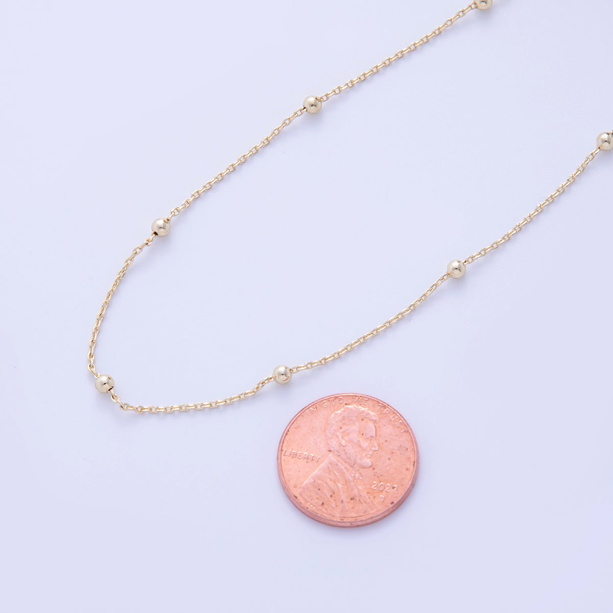 16K Gold Filled 2.5mm Minimalist Cable Satellite Unfinished Chain by Yard | Roll-1576