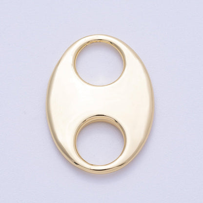 16K Gold Filled 25mm Minimalist Mariner Anchor Link Findings | Findings-00137