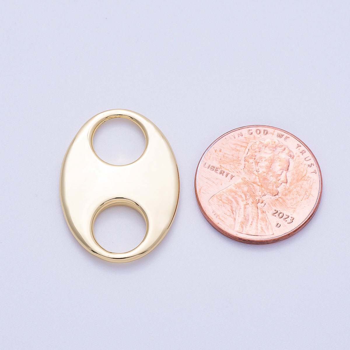 16K Gold Filled 25mm Minimalist Mariner Anchor Link Findings | Findings-00137