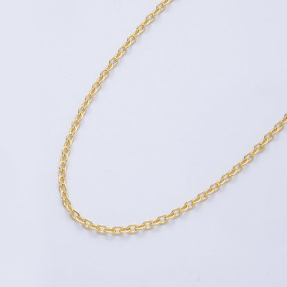 16K Gold Filled 2.7mm x 2.3mm Cable Unfinished Chain by Yard | Roll-01847